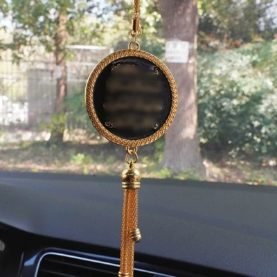 Cross-Border Middle East and Southeast Asia Zinc Alloy Car Seat Prayer Beads Scripture Car Hanging Ornament Car Accessory Source Factory (Car hanging) - gold-duai-model-diameter-5cm