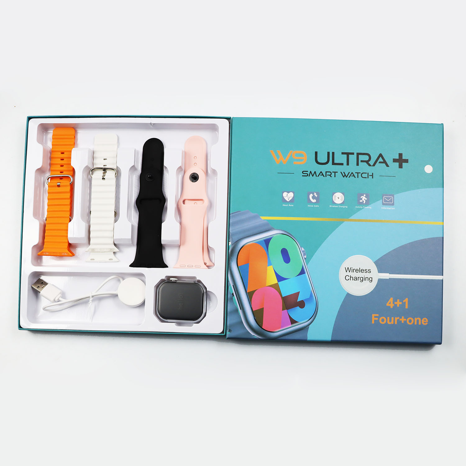 W9Ultra Smart Watch Business Sports 4 Strap Set Watch Popular Cross-Border Export Wholesale