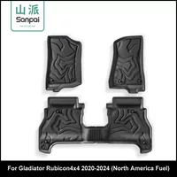 Для 20-24 моделей Jeep гладиатор Gladiator автомобильные ножные коврики устойчивы к грязи водонепроницаемый все включено TPE ножные коврики