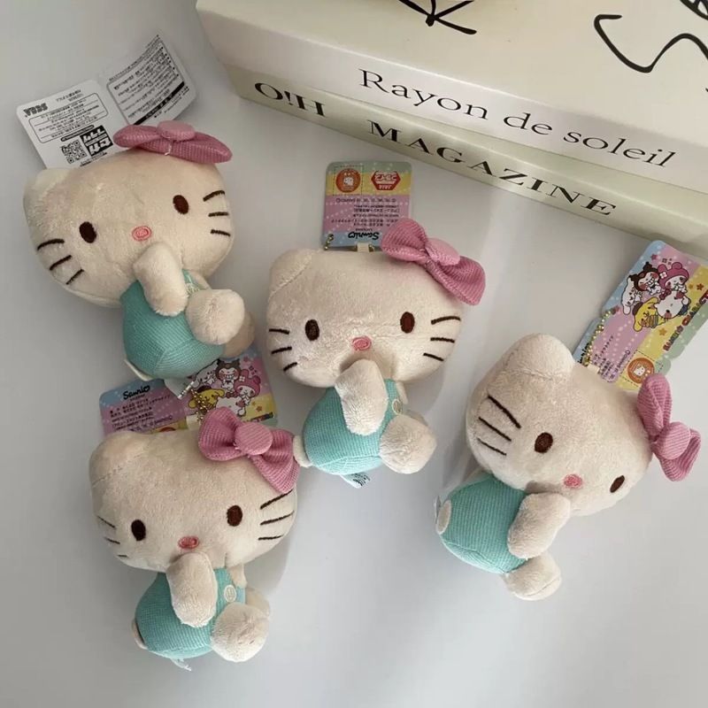 薄荷曼波中古可爱公仔挂件侧坐凯蒂猫钥匙扣包挂饰毛绒|undefined