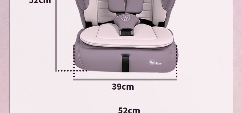 Simple rear seat safety seat for 12-year-olds, suitable for portable folding car seats for older children, children's car seat with cotton upholstery
