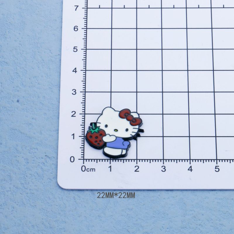 漫画かわいい kt 猫オイルドロップイチゴ金属 diy 頭飾りヘアピン携帯電話ケース靴の装飾合金ジュエリーアクセサリー|undefined