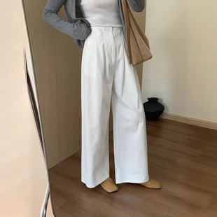 Fermented Washed and Soft Wide-Leg Pants Casual Pants 2025 Summer New Korean Style Versatile Slimming Look Casual Long Pants for Women