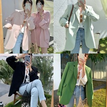 尺寸已更新 韩风ins高级感设计感炸街小众西服西装外套 净色6色~