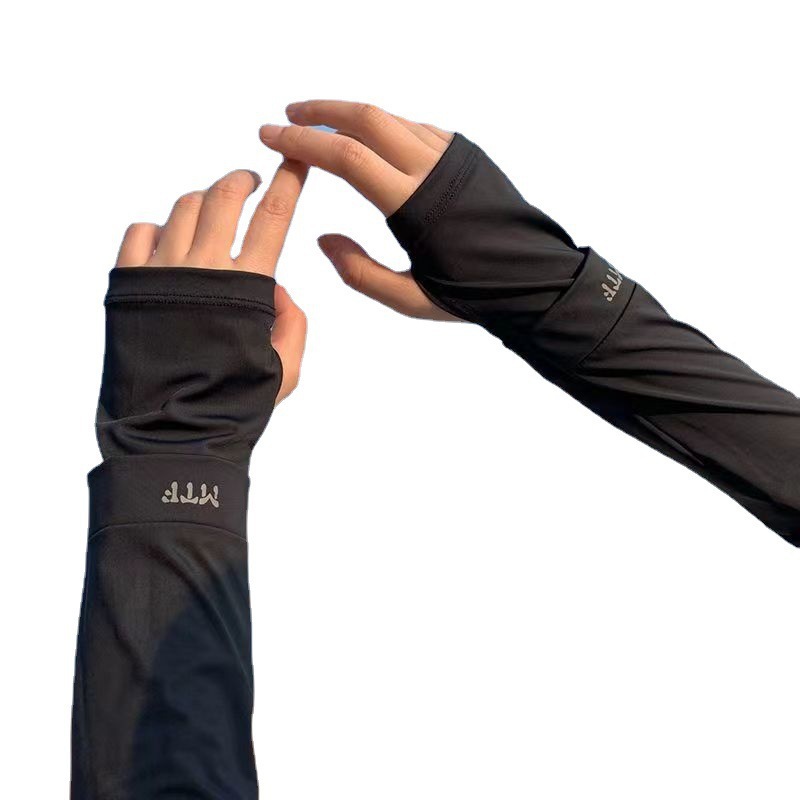 아이스 실크 소매 태양 방지 얼음 소매 자외선 방지 학생 여성의 여름 야외 승마 운전 트렌디 한 태양 방지 핸드 슬리브