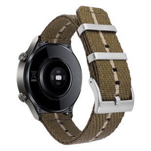 Spot wholesale diagonal stripe nylon strap 20mm22mm woven nylon double steel ring simple quick release strap multicolor
