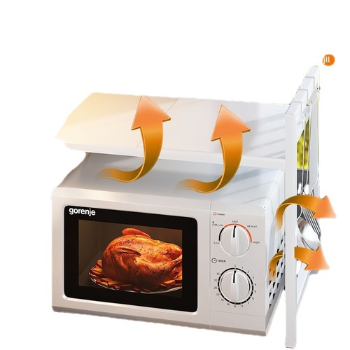 置物架微波炉可伸缩厨房烤箱架子家用电饭锅双层台面桌面收纳支.