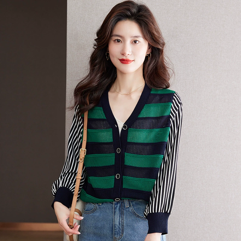 Autumn knitted cardigan, sweater, jacket