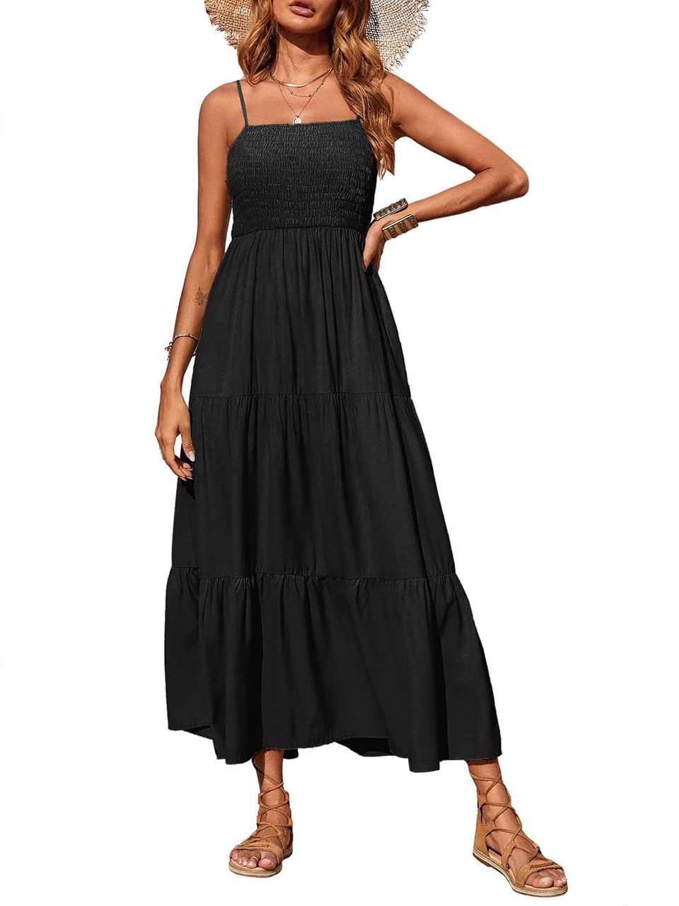 Spring 2025 New Cross-border European and American Women's Elegant Fashion Elegant Strap Backless Split dress