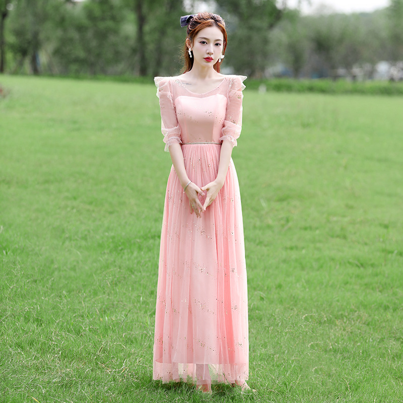 Розовый [CV Neck Mid -рукав] 008