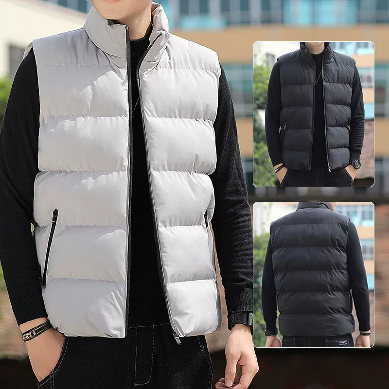 马甲男士秋冬季新款棉衣坎肩背心韩版潮流跨境棉服工装男装外套