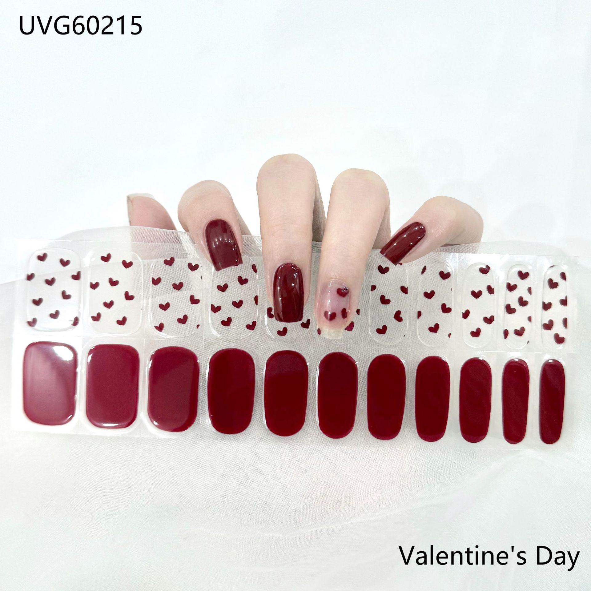 Pegatinas de uñas de gel UV transparentes efecto hielo, semicuradas, con lámina dorada, fototerapia, efecto película de aceite