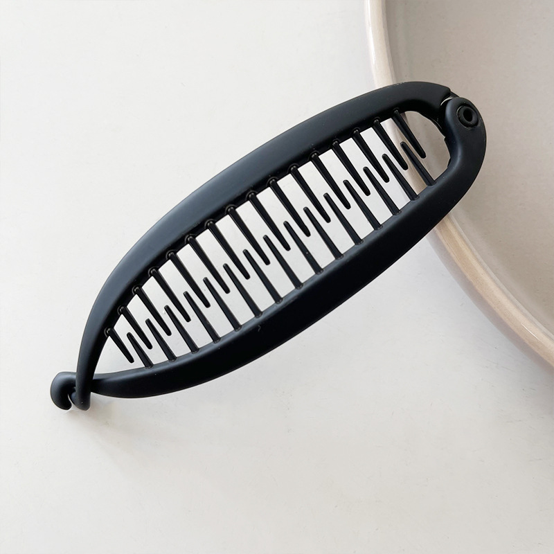 2025バナナクリップの新型シンプルなフロストポニーテールのヘアピンの女性魚クリップの後頭部のヘアピン|undefined