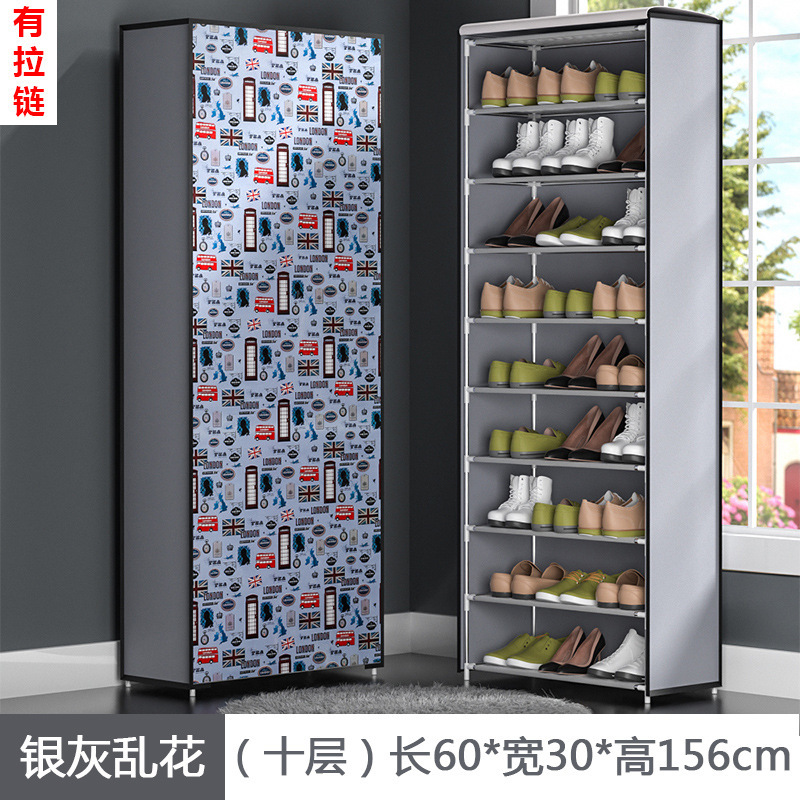 Household door shoe rack dustproof cloth shoe cabinet storage simple…