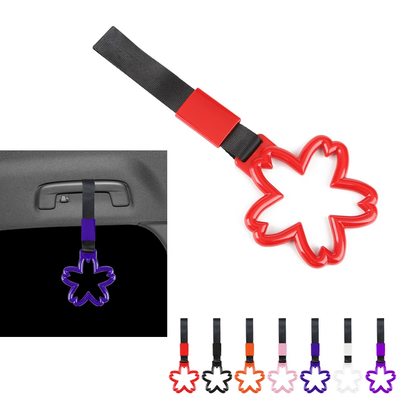 JDM автомобильное защитное кольцо в форме вишни, автомобильный электростатический ремень, декоративное предупреждающее кольцо, внешнее подвесное кольцо заднего бампера