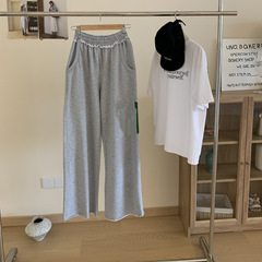 25秋季新款女宽松bf慵懒风美式复古大字母毛边卫裤休闲裤0905s10