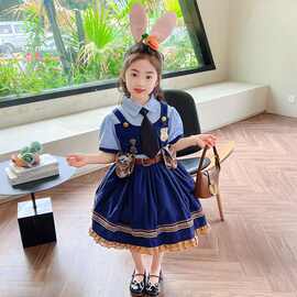 朱迪兔子警官女童裙子儿童COS洛丽塔衣服宝宝公主裙生日裙礼服潮6