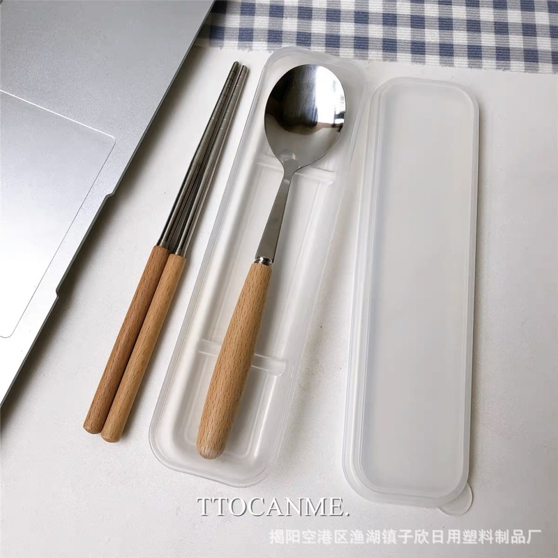 実木ins風鶏翅木柄木製ナイフフォーク木スプーン洋食ステンレスステーキステンレス食器セット|undefined