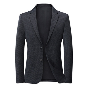 Young and Middle-aged Business Casual Suit 2025 New Spring and Autumn Men's Slim-fit Black Small Suit Single Western Jacket