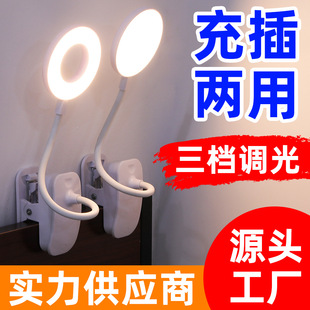 Small table lamp special eye protection lamp for students reading and learning LED table lamp dormitory charging desktop clip bedroom bedside