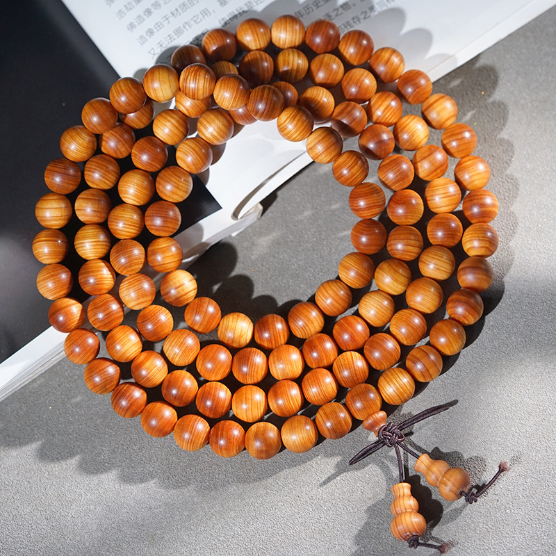 Taihang Black Oil Thuja Buddha Bead Bracelet with Horizontal Stripes, Old Material, High Oiliness, Wooden Rosary Beads for Men and Women, 108 Beads Taihang Black Oil Thuja Buddha Bead Bracelet with Horizontal Stripes, Old Material, High Oiliness, Wooden Rosary Beads for Men and Women, 108 Beads