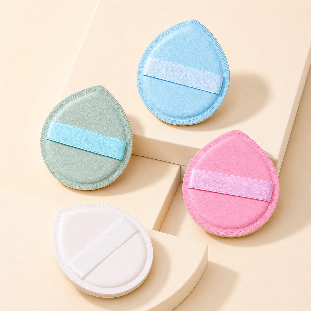 Herramienta de maquillaje de doble uso para almohadilla de aire de marshmallow de cuero super suave y alta elasticidad sin polvo, sin polvo seco y húmedo