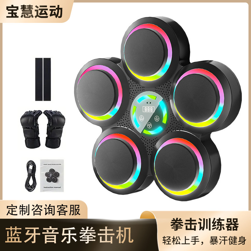 Cross-Border Bluetooth Music Boxing Machine Boxing Trainer Boxing Target Music Wall Target Children's Boxing Home Fitness