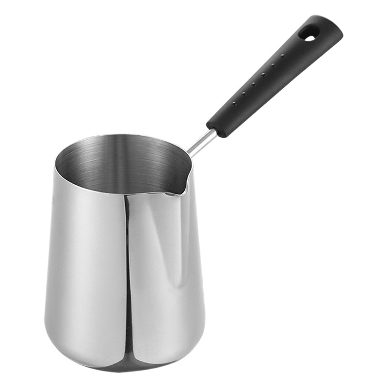 Olla de leche de lujo de acero inoxidable engrosada suplemento alimenticio olla bebé freír mini olla profunda ahorro de aceite sartén pequeña olla Moka