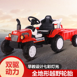 Manufacturer Wholesale New Children's Tractor New Children's Electric Motorcycle Car Can Sit on Electric Tractor