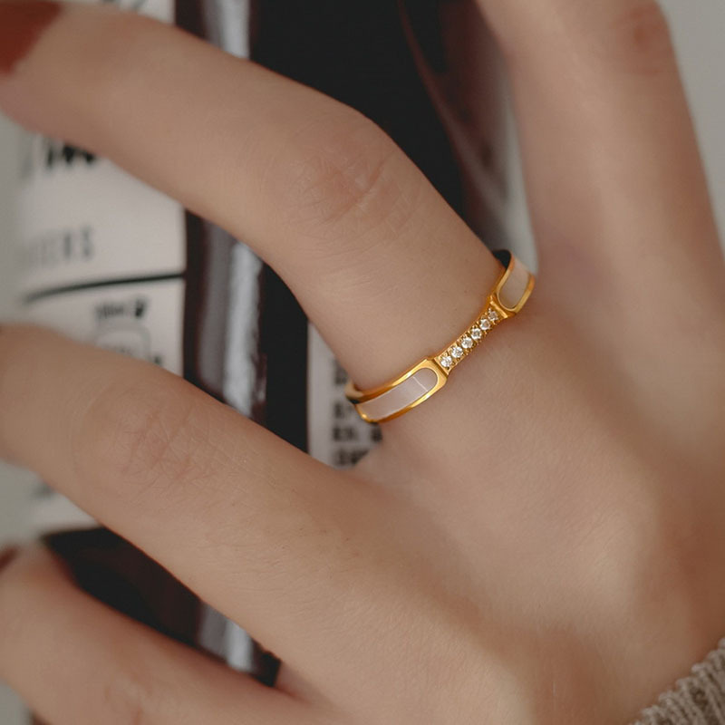 Japanischer Perlmuttring In Roségold Für Damen_voghion.com