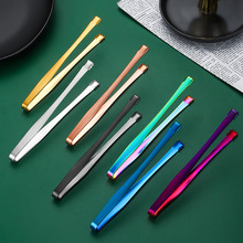 跨境爆款不锈钢新款防滑冰夹 食品夹咖啡方糖夹冰块冰粒长柄夹子