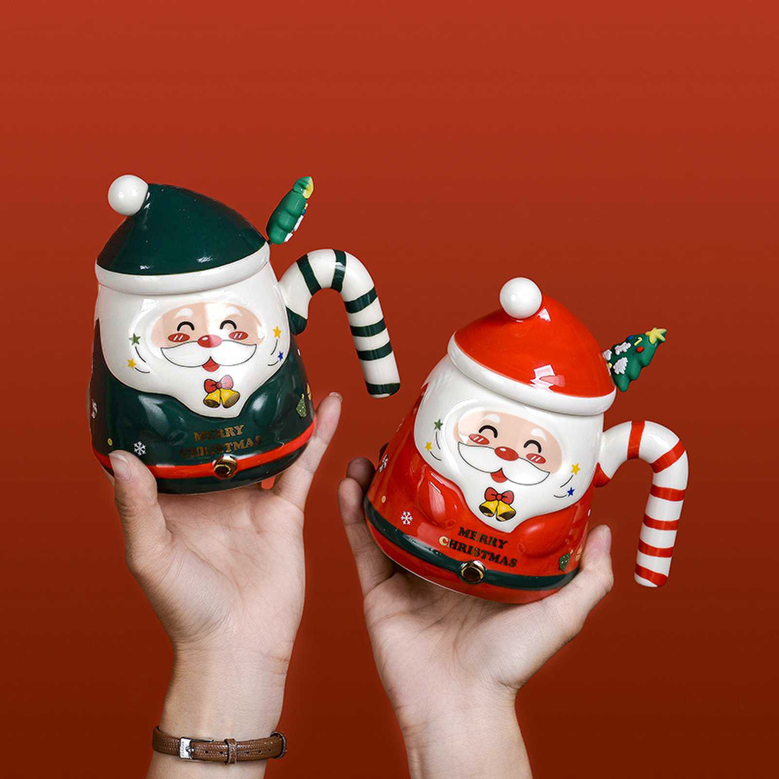 Taza de Navidad transfronteriza Taza de Navidad Regalo de Navidad Taza de cerámica Regalo DE AGUA DE Santa Claus