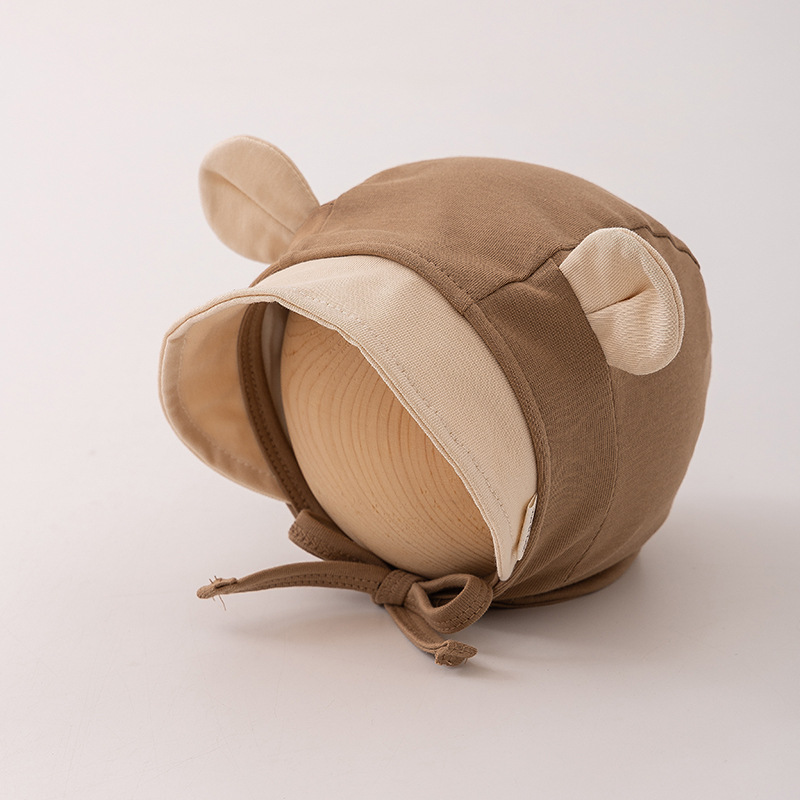 Primavera y otoño sombreros para oídos para bebés, niños y niñas pequeños, adorables algodón puro delgado sombreros para bebés primavera