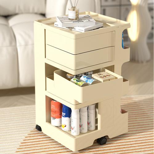 Internet-famous rotating storage cabinet | Home-use storage for odds and ends | Bedside storage unit | Freestanding snack cabinet | Cream-style storage locker