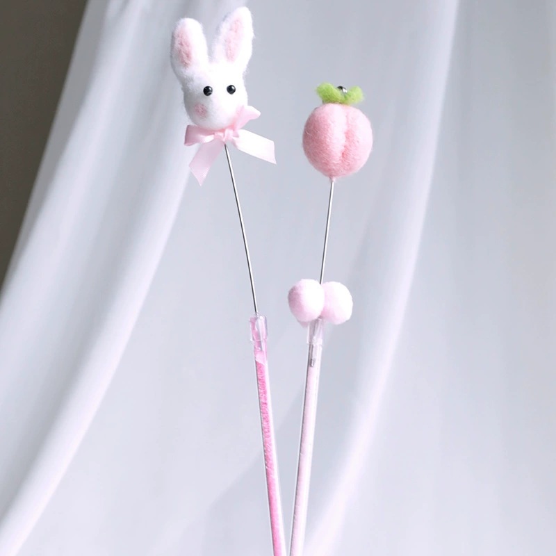 Кролик Персик Фея ручной работы шерстяной войлок мультфильм пудра колокольчик Кролик кошка товары игрушки для домашних животных