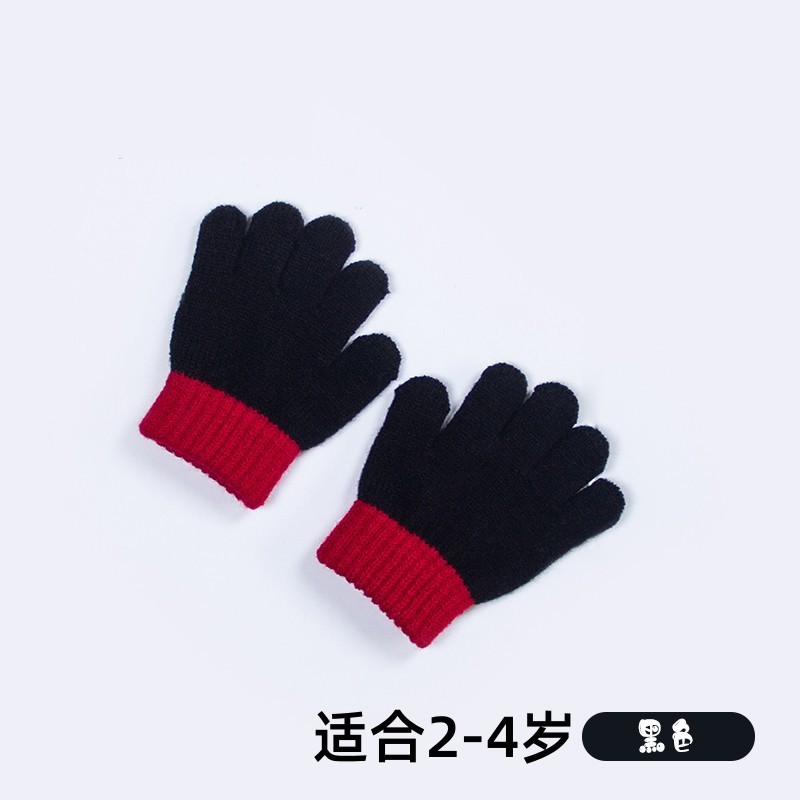 幼儿园女宝宝手套男孩冬季儿童防寒保暖可爱五指针织毛线手套批发|undefined