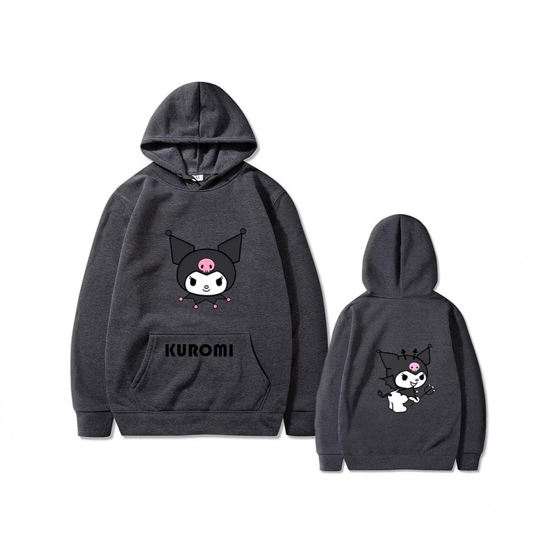 Fashionable Brand Kuromi Sweatshirt Youth Casual Pullover Hoodie Korean Style Loose Thickeneded Hooded Sweatshirt