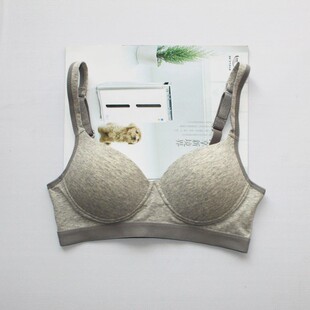 Cotton Wireless Push-Up Sports Bra Sports Yoga Back 3-Button Underwear Dropshipping