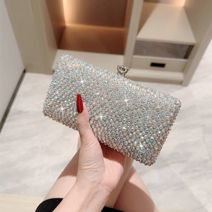 Cross-border European and American Dinner Bag Shiny Diamond Clutch Bag Shoulder Crossbody Bag Wedding Bridesmaid Bag Party Bag Gift Bag