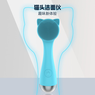Cross-Border Electric Facial Cleansing Instrument, Facial Massager, USB Charging Eye Beauty Instrument, Home Beauty Instrument, Silicone Facial Cleansing Instrument