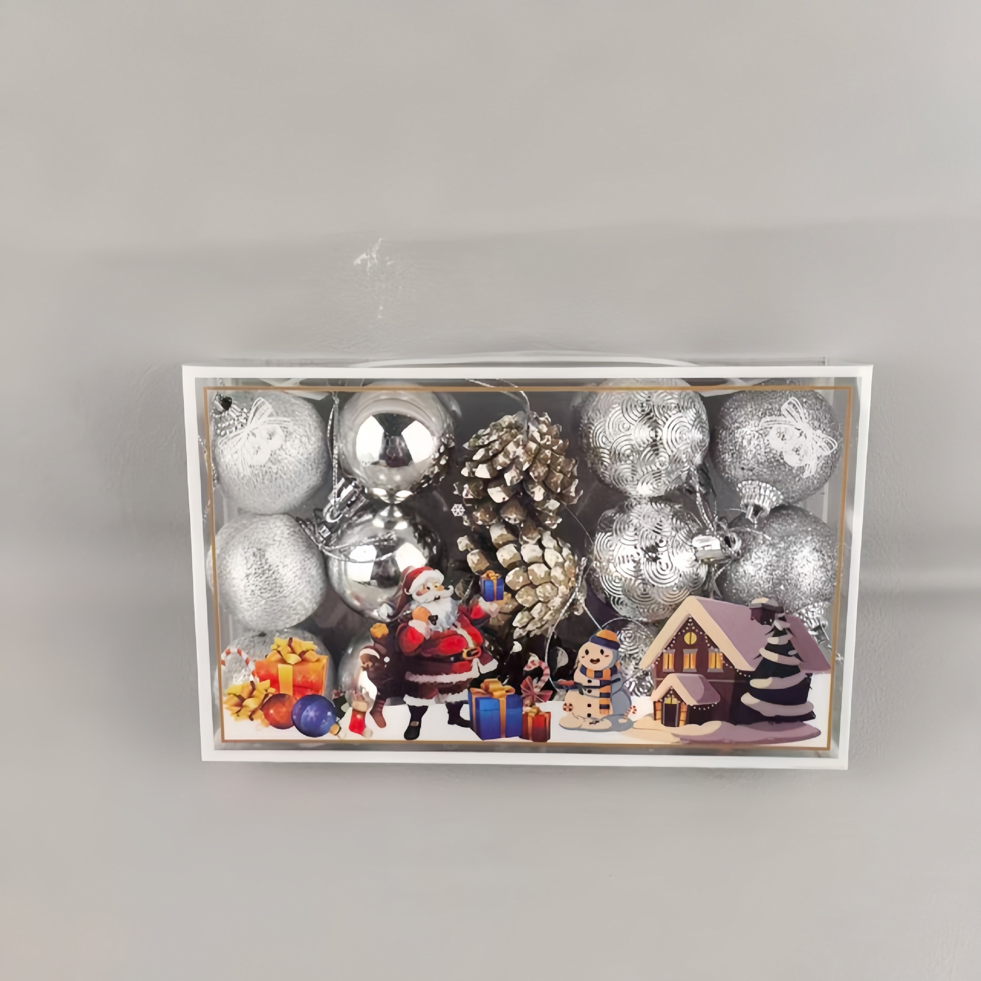 Nuevos Adornos navideños transfronterizos cuelgan bolas navideñas juego de bolas navideñas colgante de árboles de Navidad caja de regalo bolas navideñas q image 3