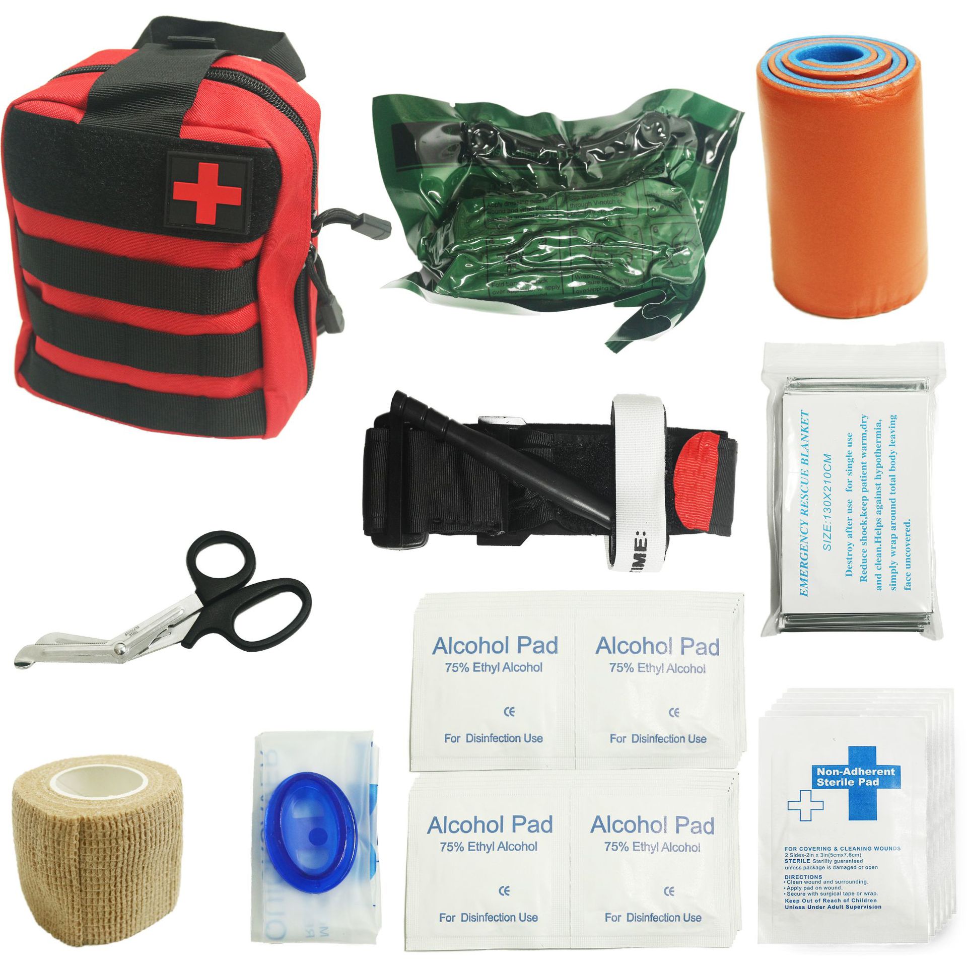 Equipo táctico que acampa al aire libre traje de supervivencia de campo kit de primeros auxilios portátil herramienta de supervivencia de emergencia suministros de emergencia