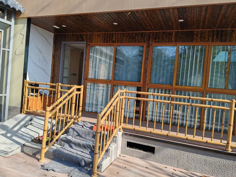 模造竹フェンスステンレス鋼屋外野菜畑庭フェンス新しい田舎公園模擬竹フェンス中庭竹フェンス|undefined