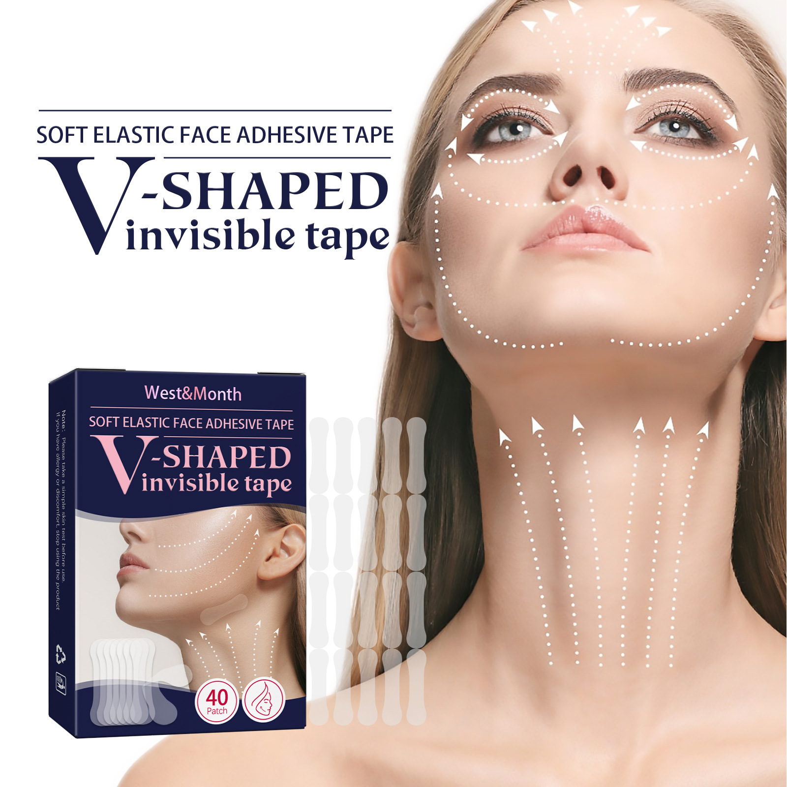 West&amp;Month face Tira Face Shaping Tira compact chin V- Oval face