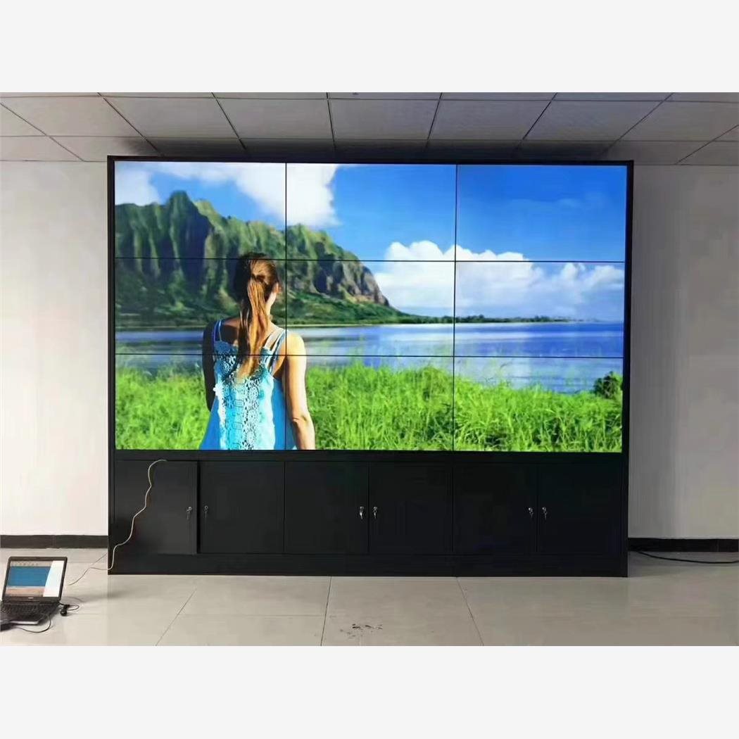 46/49/55寸液晶拼接屏机柜落地式移动支架监控显示器电视墙设备柜