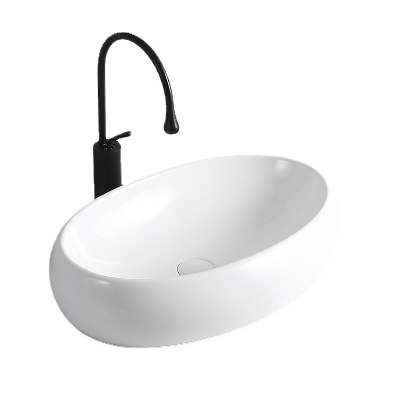 lavabo cerámica lavabo oval balcón inodoro huevo de ganso ingeniería hotelera mayorista