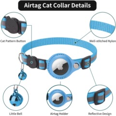 新型アップルairtag追跡器保護カバー行方不明防止ペット位置決め首輪猫反射鈴首輪
