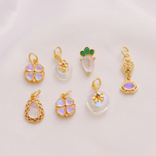 18K�������ɫ��Ƕ�¹�ʯ ���� �����diy�ֹ��Ʒ���僽�