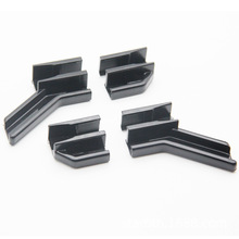 亮光黑色135°淋浴房ABS固定头PVC带回水槽玻璃门下挡水条