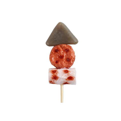PVC simulation model food squid whiskers gluten corn meatball skewers children's play house toys simulation barbecue skewers